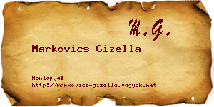 Markovics Gizella névjegykártya