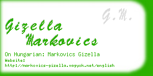 gizella markovics business card